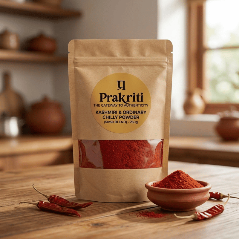 Prakriti Kashmiri & Ordinary Chilly Powder (50:50 Blend)