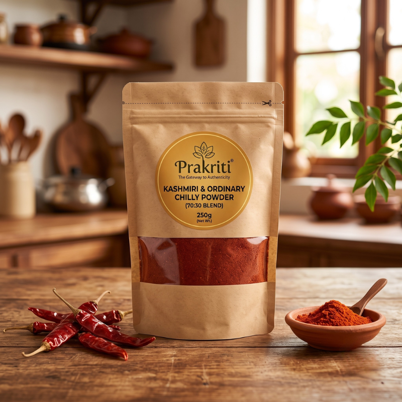 Prakriti Kashmiri & Ordinary Chilly Powder (70:30 Blend)